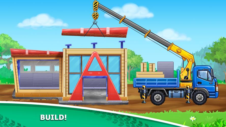 Kids truck games Build a house Capture d'écran 3