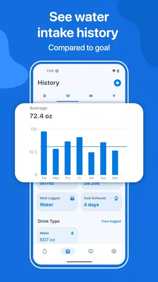 Water Tracker: WaterMinder app Ảnh chụp màn hình 1