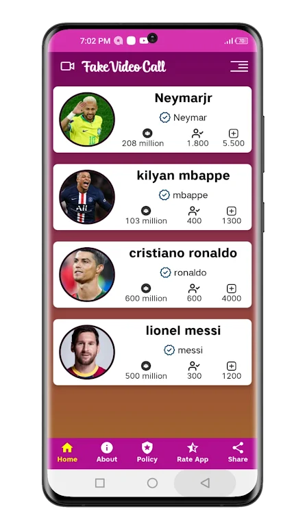 Schermata Messi ronaldo neymar calling 3