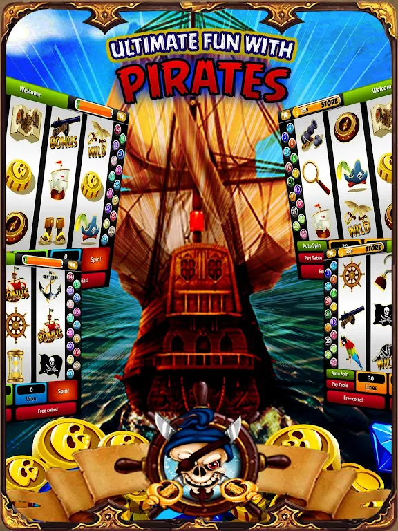 Pirate Treasure Mega Slots應用截圖第2張