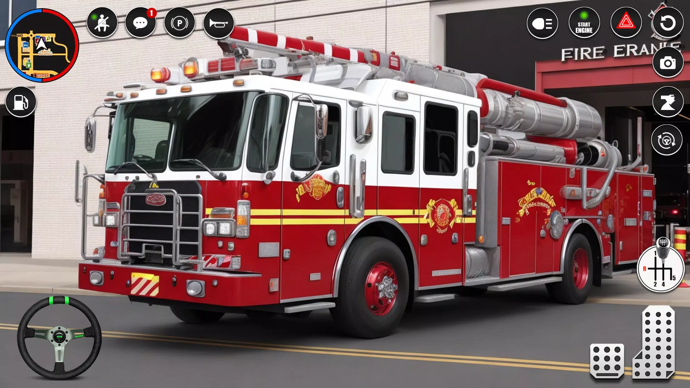 Fire Truck Rescue Sim Games 3d Captura de tela 2