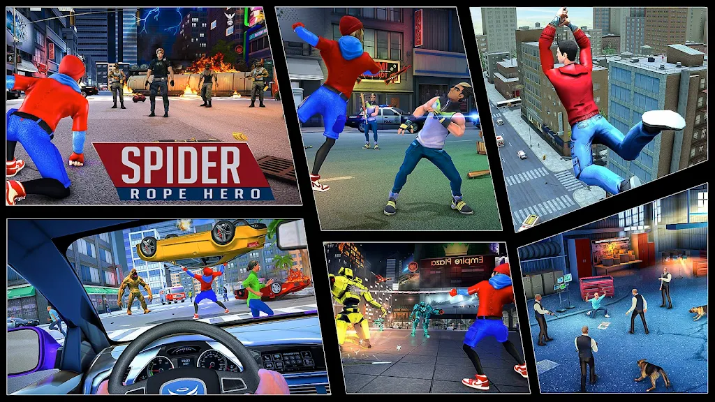 Flying Spider Fight Hero Games ภาพหน้าจอ 0