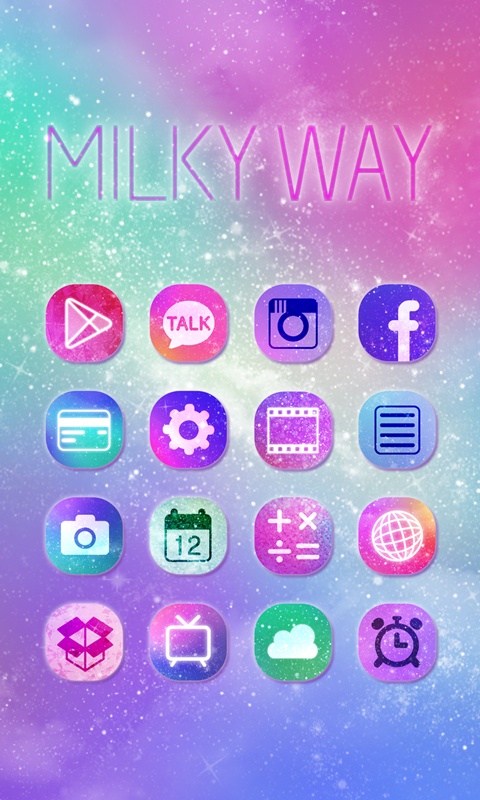 Schermata Milky Way GO Launcher Theme 2