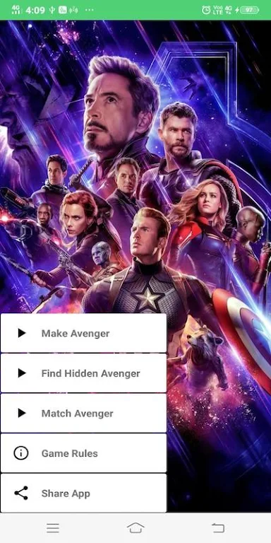 Avengers Cards Flip Game Captura de tela 0