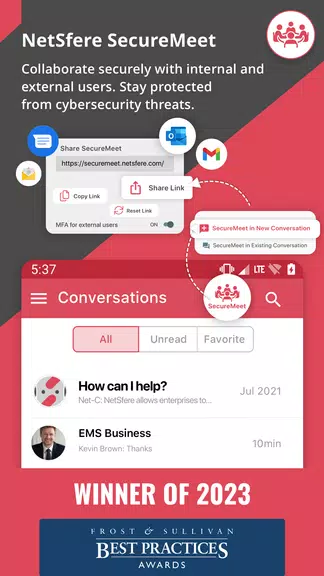 NetSfere Secure Messaging Ảnh chụp màn hình 0