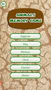 Animals Memory Game Schermafbeelding 1