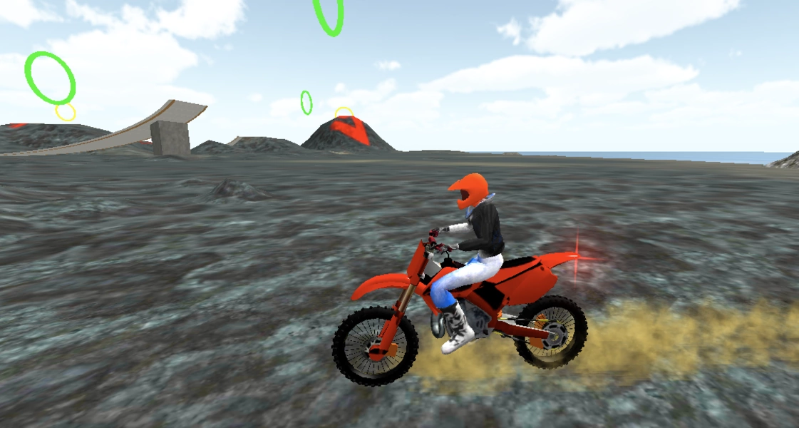 Motocross Volcano Jumping Capture d'écran 0