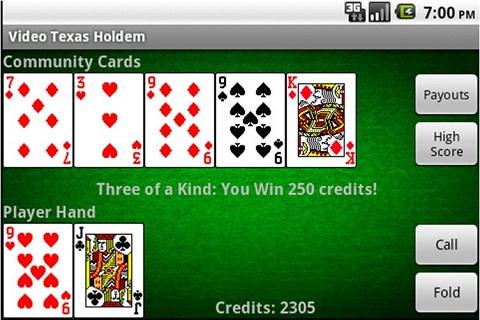 Video Texas Holdem Poker Captura de tela 1