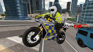 Police Motorbike Simulator 3D Tangkapan skrin 0