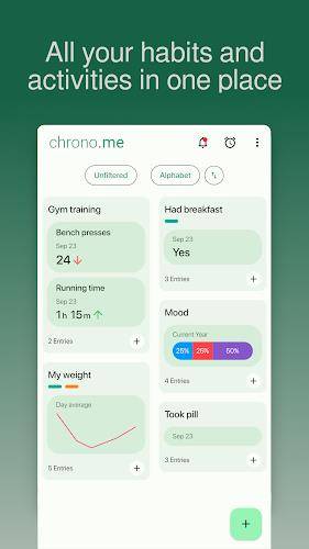 chrono.me - Lifestyle tracker Ekran Görüntüsü 0