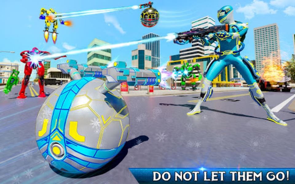 Snow Ball Robot Bike Games Screenshot 1