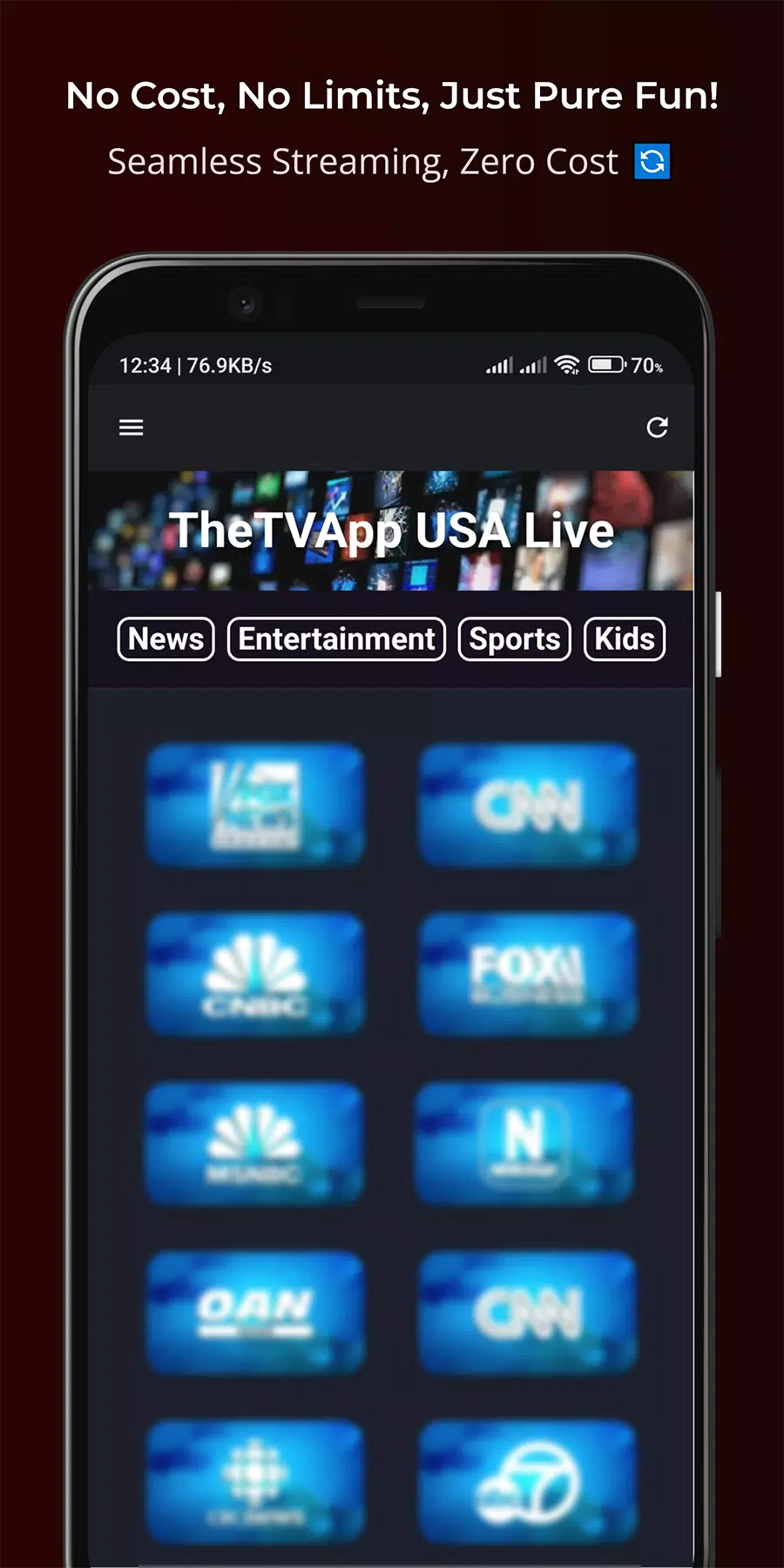 TheTVApp USA Live Schermafbeelding 1