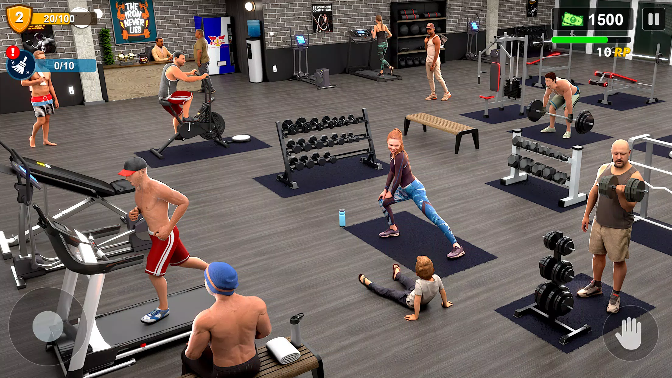 Workout Gym Simulator Game 24 Schermafbeelding 1