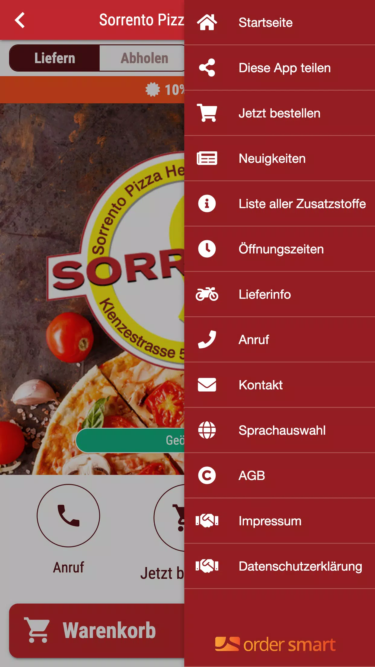 Sorrento Pizza Heimservice Screenshot 2