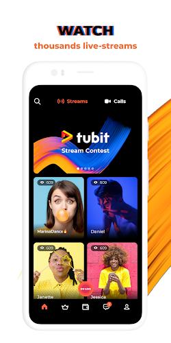 Tubit: Live Stream Video Chat Скриншот 0