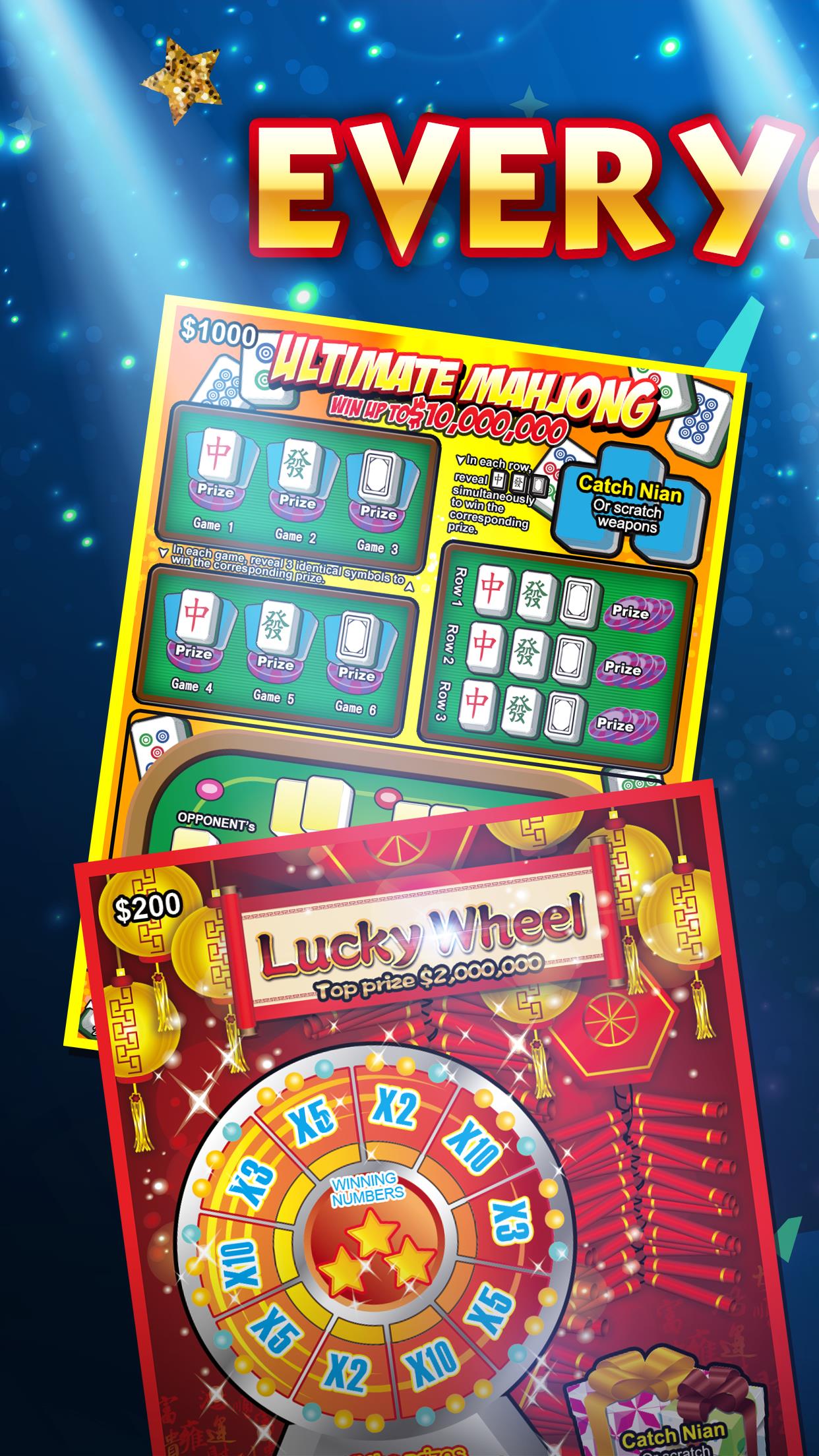 Lottery Scratch Off - Mahjong Captura de pantalla 0