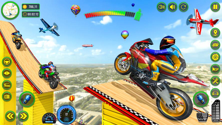 Mega Ramp Stunts Bike Games 3d Ekran Görüntüsü 2