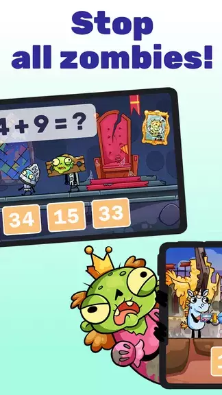 Math games: Zombie Invasion Screenshot 1