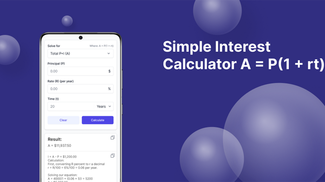 Simple Interest Calculator ဖန်သားပြင်ဓာတ်ပုံ 2