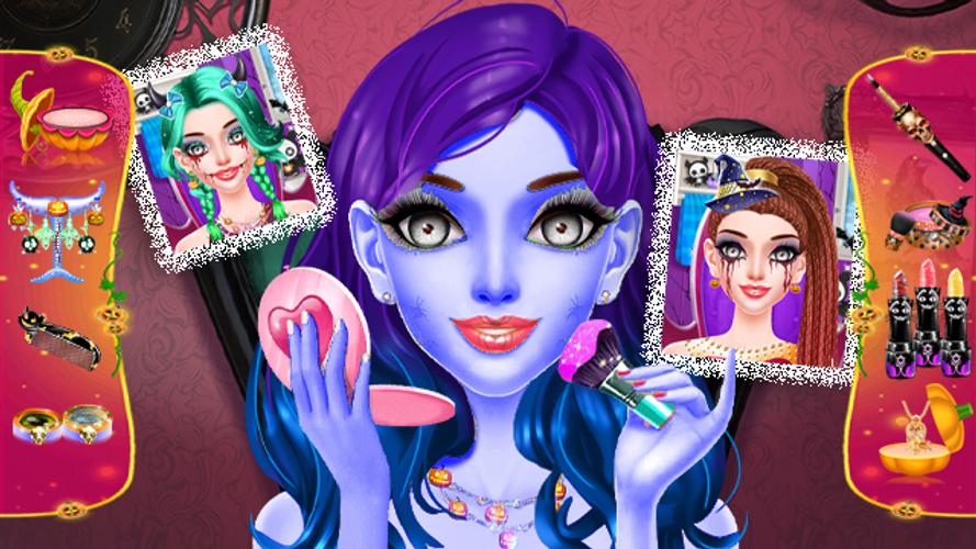 Halloween Makeup Salon Game スクリーンショット 1