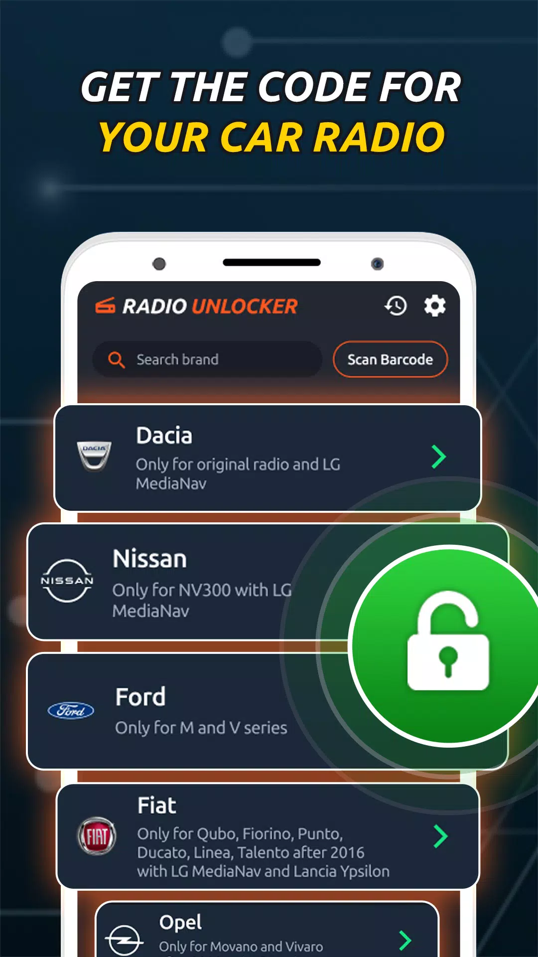 Radio Code Generator Unlocker Скриншот 1