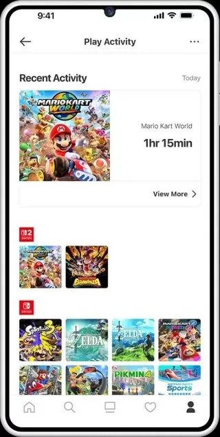 une capture d’écran de Mario Kart et de ses statistiques