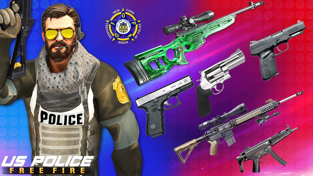 US Police Free Fire - Free Action Game應用截圖第2張