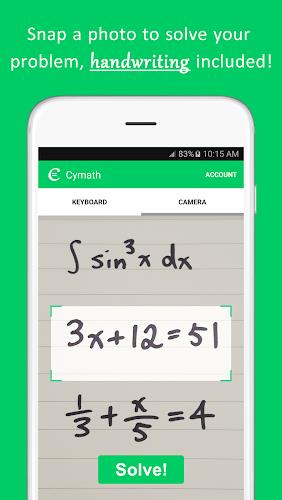 Cymath - Math Problem Solver Tangkapan skrin 0