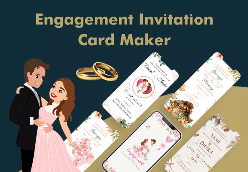 Engagement Card Maker & Design ภาพหน้าจอ 0