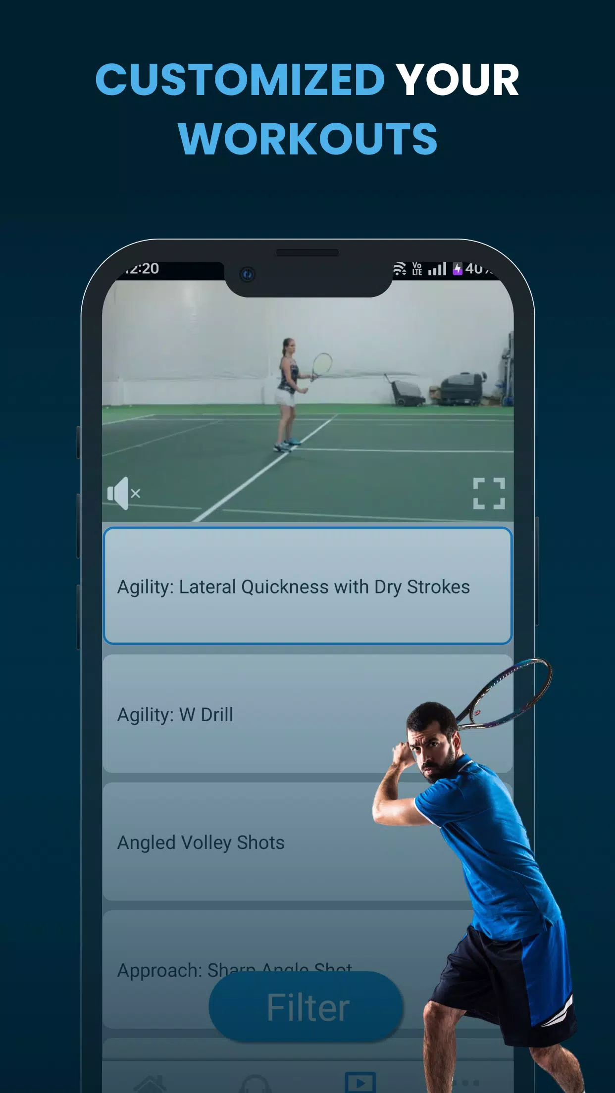 Tennis Training ဖန်သားပြင်ဓာတ်ပုံ 1