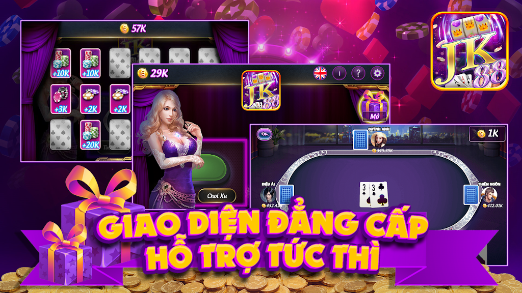 JK88 Game Bai No Hu ภาพหน้าจอ 0
