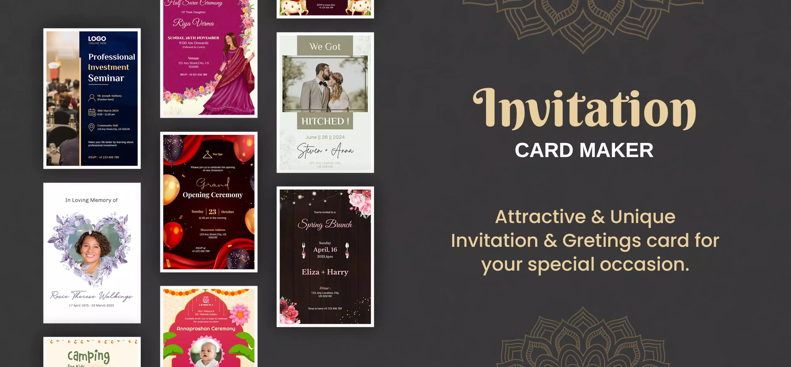 Invitation Card Maker & Design ภาพหน้าจอ 0