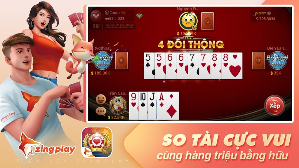 Tiến lên Miền Nam - Tiến Lên - ZingPlay Ảnh chụp màn hình 1