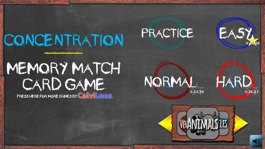 Concentration Memory Match Brain Game Скриншот 0