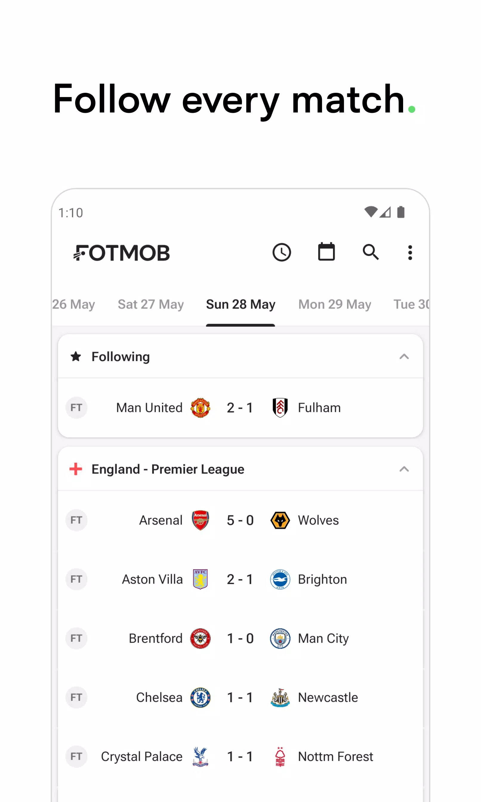 FotMob স্ক্রিনশট 0