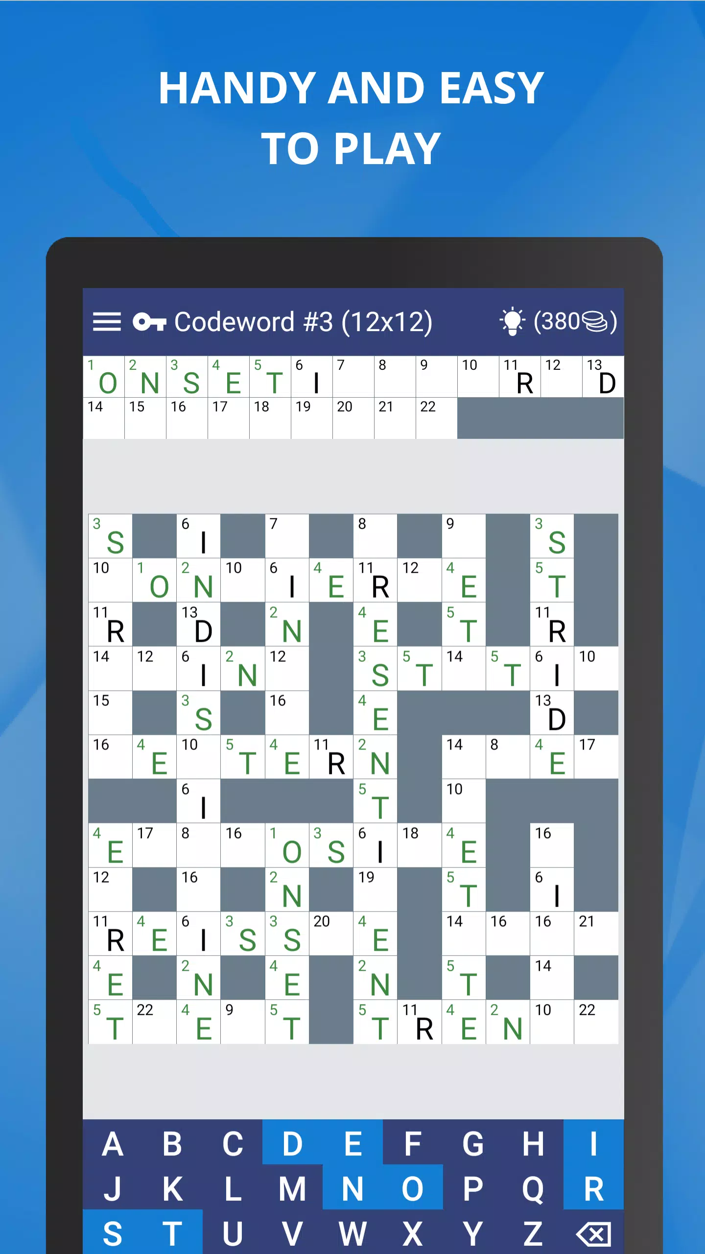 Keywords — Codeword Puzzle Tangkapan skrin 0