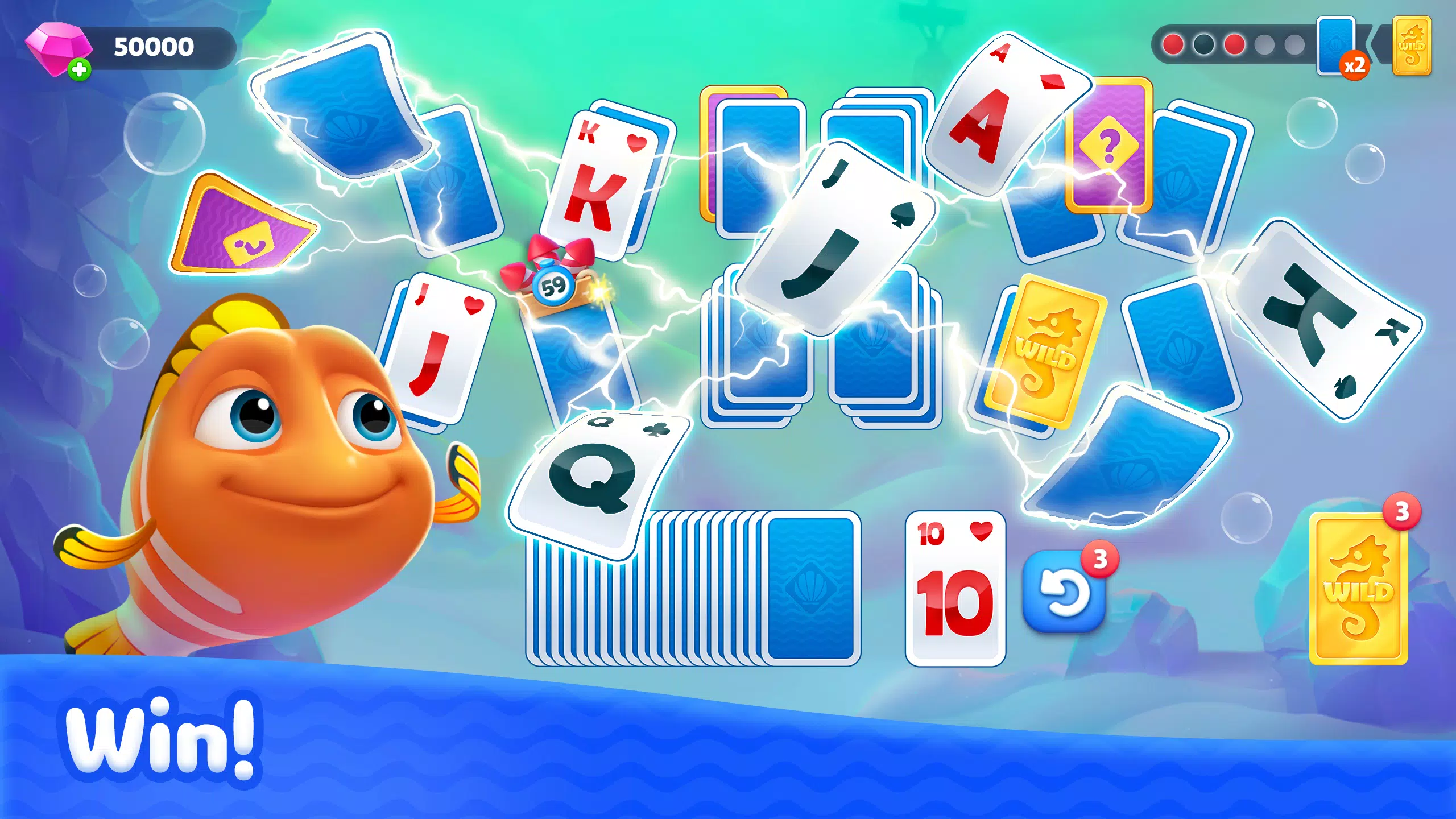 Fishdom Solitaire ဖန်သားပြင်ဓာတ်ပုံ 2