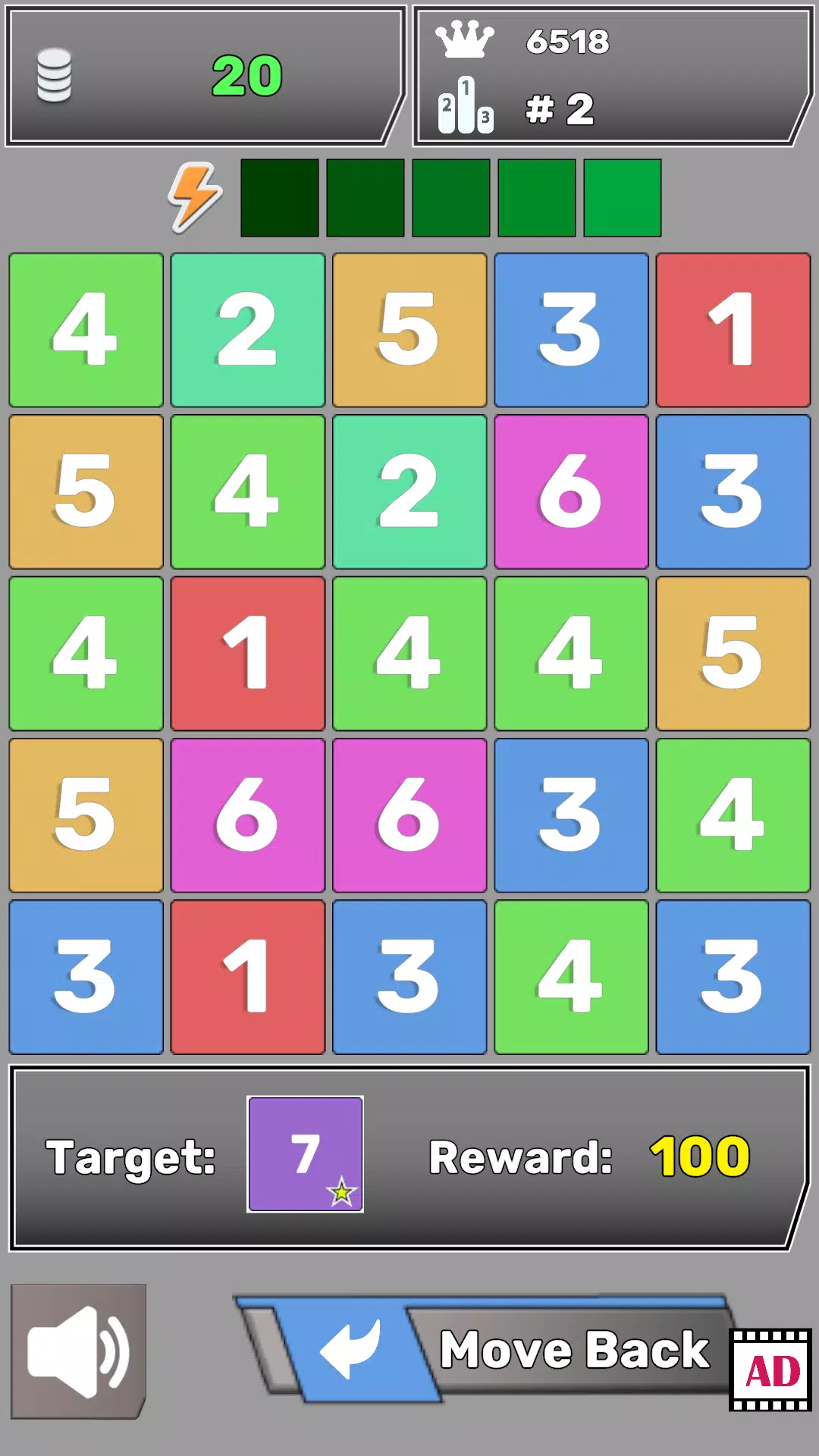 Number Blocks Match Puzzle. Screenshot 0