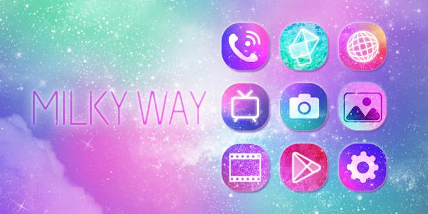 Schermata Milky Way GO Launcher Theme 0