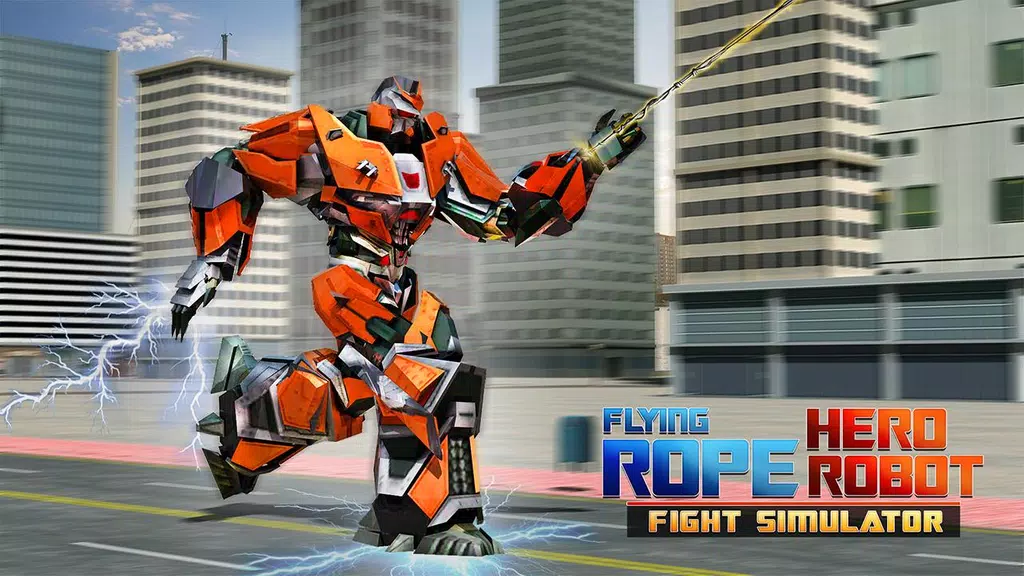 Flying Rope Hero Robot Fight Simulator ภาพหน้าจอ 2