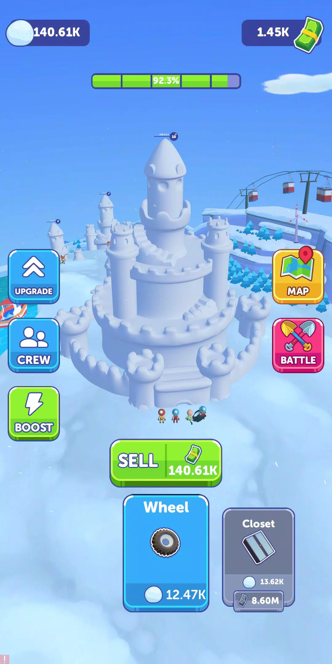 Snow Castle: Idle Clicker Capture d'écran 1