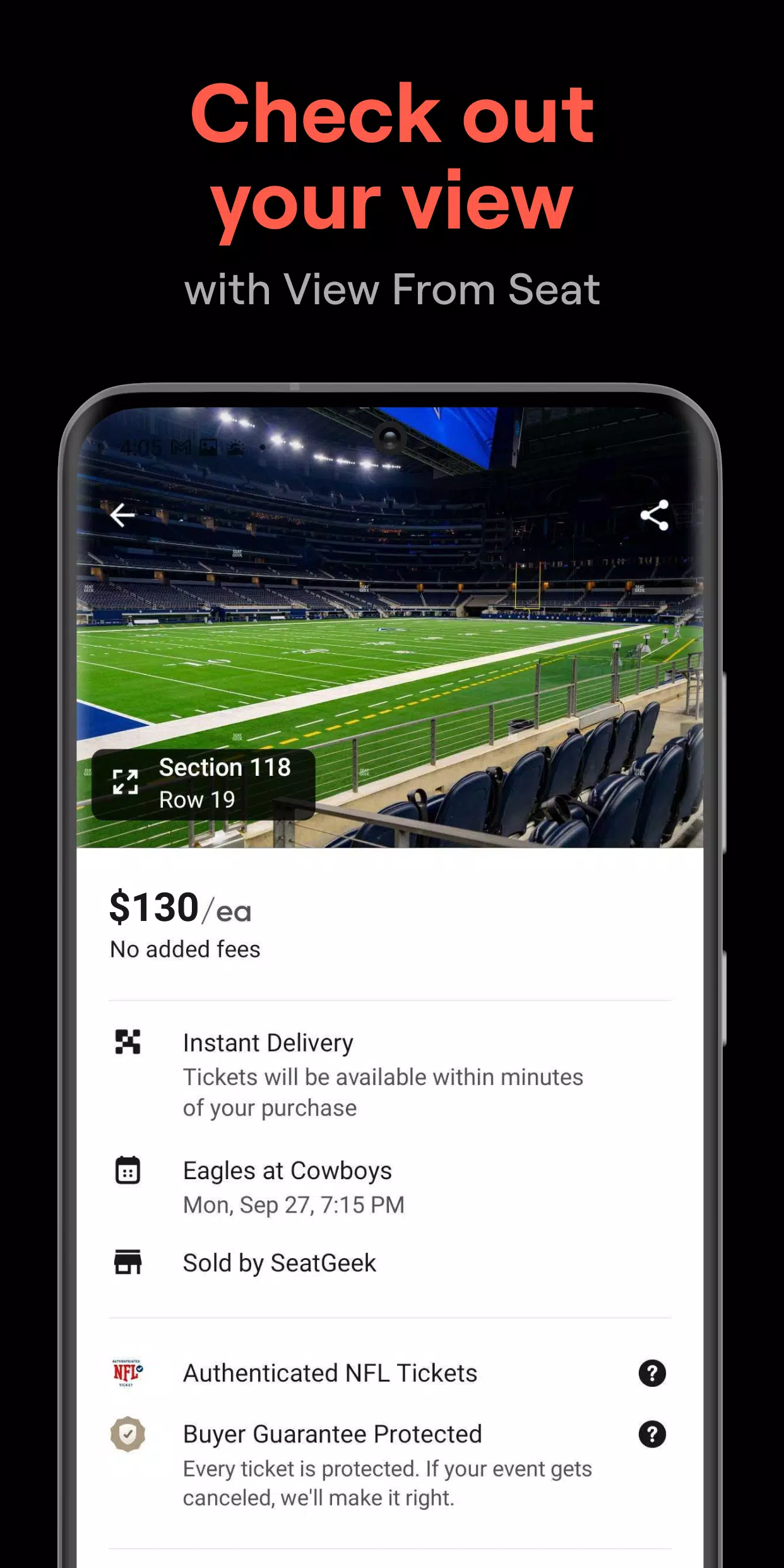 SeatGeek Ảnh chụp màn hình 2