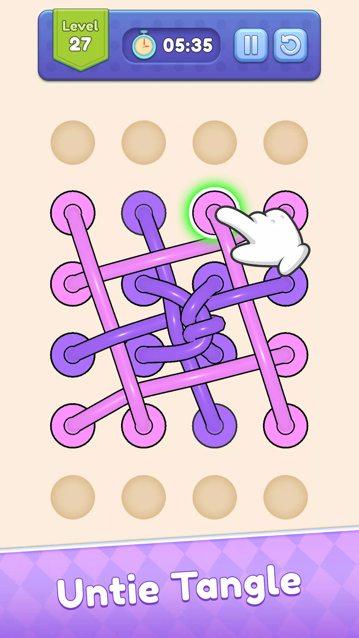 Tangle Out: Rope Puzzle Ảnh chụp màn hình 0