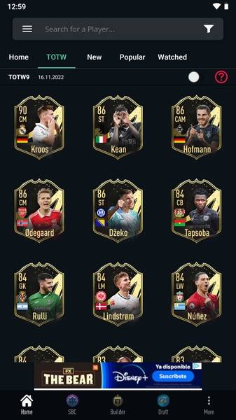 FUTBIN 24 Database & Draft Screenshot 2