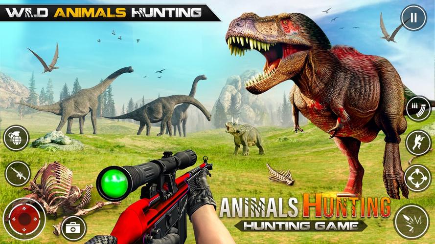 Dinosaur Hunting Gun Games Скриншот 0