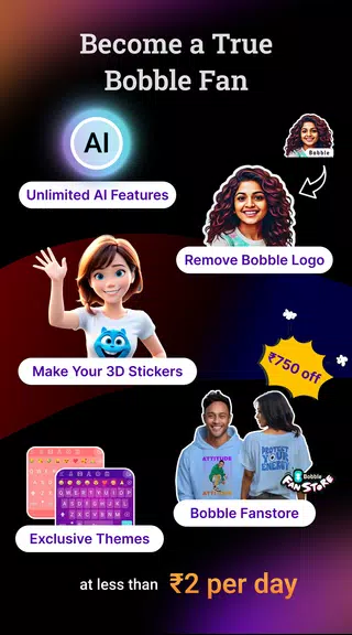 Bobble AI Keyboard Memes, Gifs স্ক্রিনশট 1