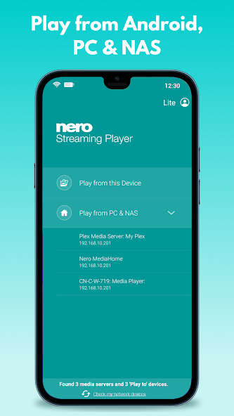 Nero Streaming Player Captura de tela 1