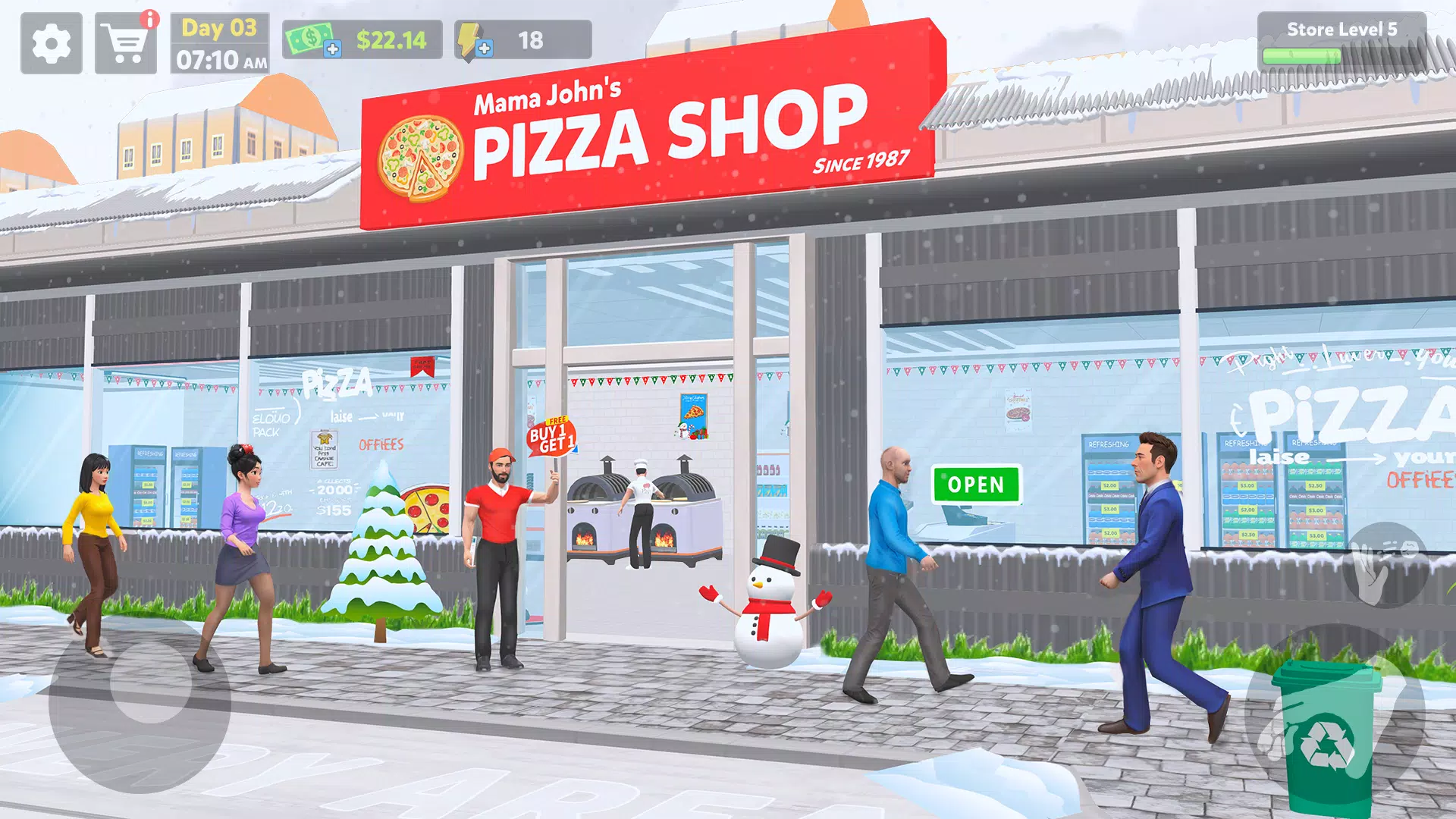 Pizza Shop Simulator 3D Schermafbeelding 0