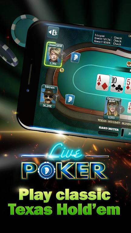 Live Poker Tables–Texas holdem and Omaha Zrzut ekranu 0