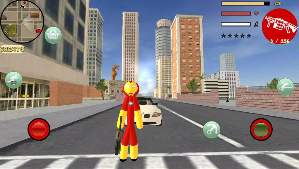 Iron Stickman Rope Hero Gangst Ảnh chụp màn hình 0